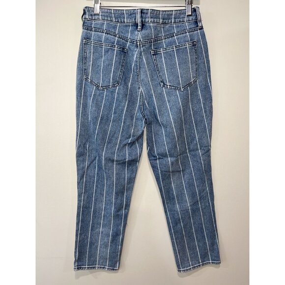 PacSun Women's‎ Striped Mom Jeans Size 28, Blue & White Denim - Picture 2 of 8
